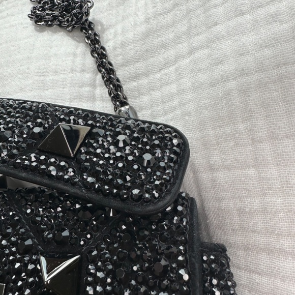 SMALL ROMAN STUD THE SHOULDER BAG AND CHAIN WITH SPARKLING EMBROIDERY - Picture 5 of 13